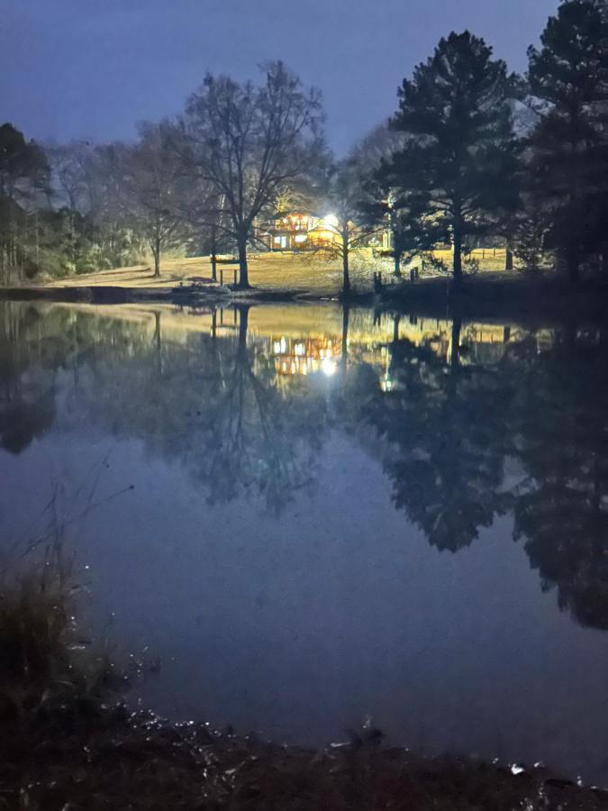 Refuge Ranch Retreat Log Cabin Lake 53+ Acres Locust Grove Exterior photo